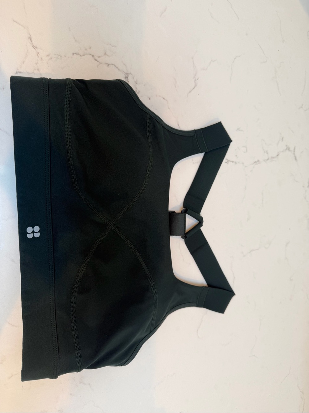 Sweaty Betty Black High-Impact Sports Bra with Cross-Back Straps